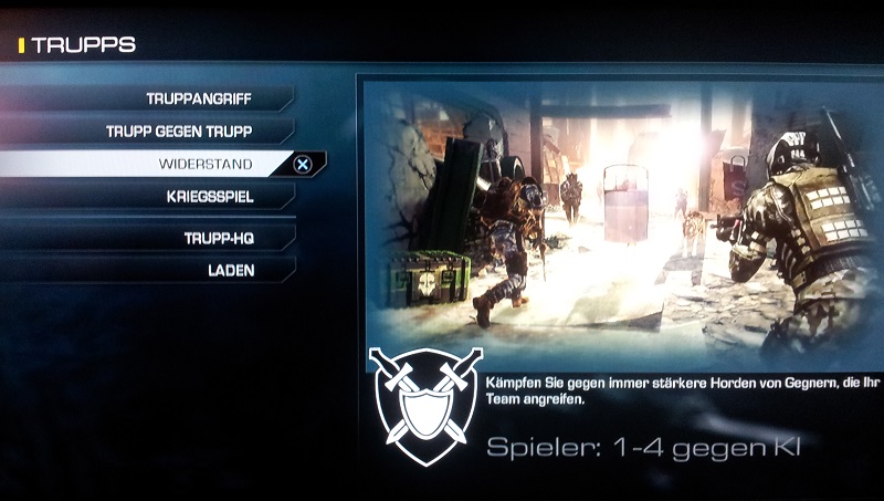 Widerstand Truppmodus Call of Duty Ghosts